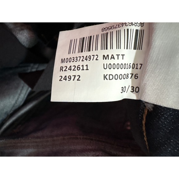 Mavi Matt Dark Wash Straight Leg Denim Jeans Men Size 30x30 - Picture 6 of 7